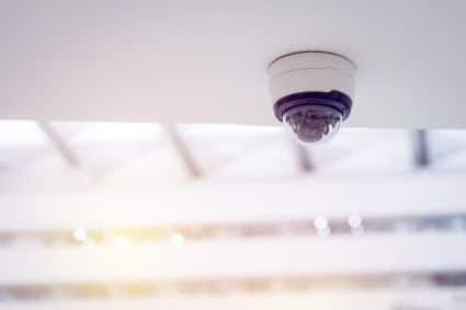 Security,cctv,camera,on,white,ceiling,,intelligent,cameras,,video,recording,